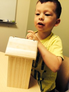 Xavier entertaining himself while Mommy and Daddy have their meeting!