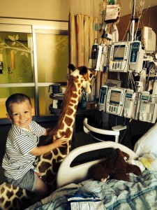 Just hanging out of a giraffe while I get my new cells!