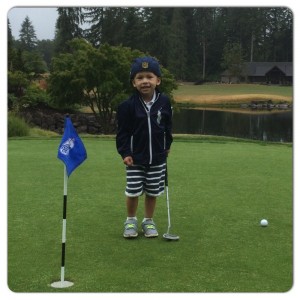 All of this "down time" has given Xavier a chance to work on his golf game. Your never too young!