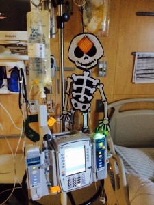 Xavier got a KICK out of scaring the nurses! Not sure if this was appropriate for the hospital... but the kid is very excited about Halloween the year!